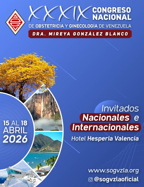 Afiche de promoción del XXXIX Congreso de Obstetricia y Ginecología de Venezuela